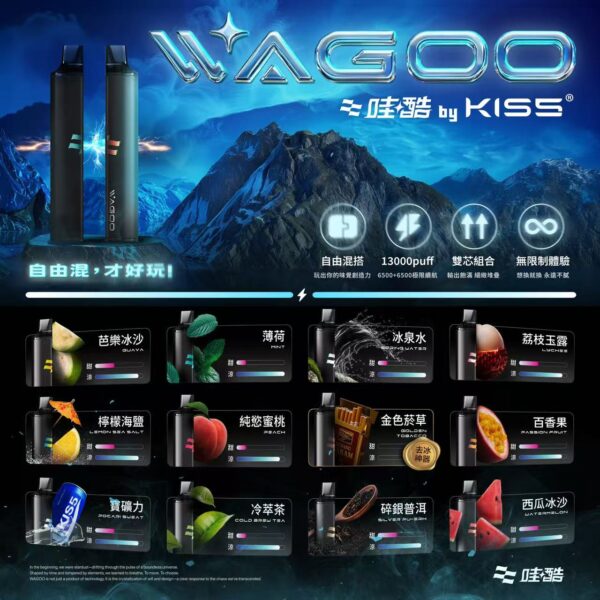 🔋𝕂𝕀𝕊𝟝【哇酷】拋棄式𝟞𝟝𝟘𝟘口🔋⚡買6送1(隨機口味)